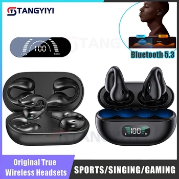 Novo TWS Bluetooth 5.3 Slušalke Moda Ušesu Zvoni Clip-on Stavko Brezžične Slušalke Z Mikrofonom Športne igre na Srečo Hi-fi Stereo Slušalke 1:1