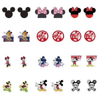 Disney Mickey Mouse Risanka Avatar Vzorec Ustvarjalno Oblikovanje Novih Zanimivih Akril Uhani Epoksi Smolo Uho Posnetek Nakit