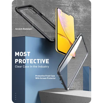 Za iphone XR Primeru je 6,1-palčni Original i-Blason Ares Serije Celotno Telo Krepak Jasno Odbijača Primeru z vgrajenim Screen Protector