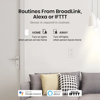 BroadLink TC3 NAS Smart Wi-Fi Stikala za Luč z 2-Steznimi povratne informacije, Št Nevtralno linijo, ki je Združljiv z Alexa, Google Doma in IFTTT