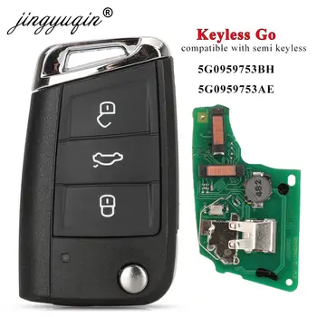 Jingyuqin 5G0959753BH /5G0959753AE 315Mhz MQB48 Smart Remote Avto Ključ FOB za Volkswagen VW Golf 7 Tiguan KeylessGo MQB Sistem