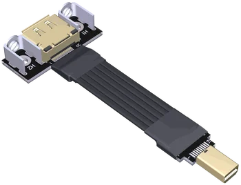 Mini Displayport V1.4 Stanovanje Trak Kabel Oklopljen DP1.4 Mini-DP Extender Določitvi Luknjo Za grafično procesno enoto (GPU Grafični Kartici Razširitev