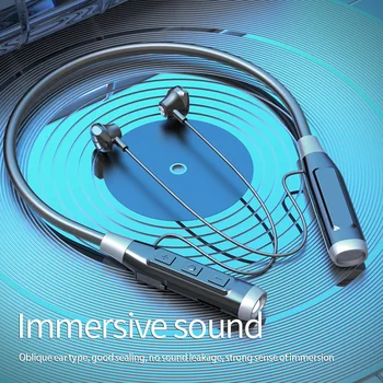 Neckband Slušalke Bluetooth 5.2 Slušalka Brezžične Slušalke Noč Zapored Vodotesne Slušalke S Svetlobo Za Apple, Samsung Xiaomi
