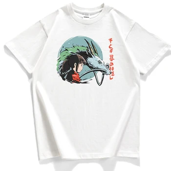 Živahen Stran Ogino Chihiro Človek T Shirt Smešno Vzorec Natisnjene Oblačila Poletje Nove Moške Srajce Hip Hop blagovno Znamko T-Shirt Za Moške