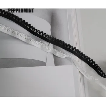 3/10Meters Elastični Trak Perilo Trim Obleko Deco Čipke Black & White DIY Šivanje Obleke Pribor