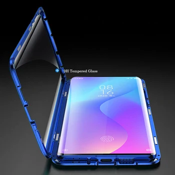 Polno Kritje Dvojni Stranski Magnetni Adsorpcije Kaljeno Steklo Za XIAOMI MI POCO X2 F2 Pro F3 M2 M3 Zaščitna Primeru Telefon