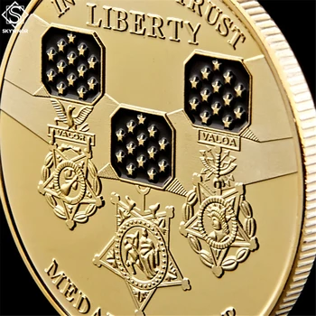 ZDA Lady Liberty Zlati Kovanec V Boga Zaupamo Medaljo Časti Spominski Kovanec W/ PCCB Varstvo