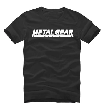 Igra MGS Metal Gear Solid Pismo Natisnjeno Moški Moški Majica s kratkimi rokavi T-shirt 2016 Novo Kratek Rokav Bombaž Tshirt Tee Camisetas Masculina