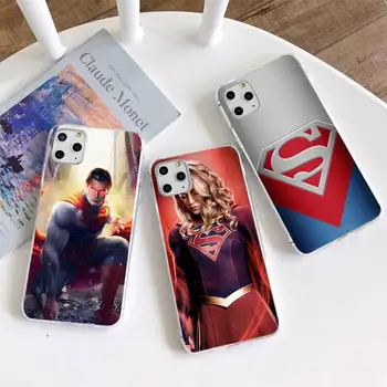 Super junak Superman Supergirl značko Primeru Telefon Za iphone 13 12 11 Pro Max Mini XS Max 8 7 Plus X SE 2020 XR Silikonski Mehko pokrov