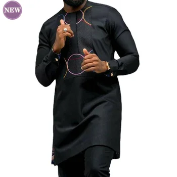 Afriške Etnične Stil za Moške bo Ustrezala Tiskano Majico in Pants2Set Moških Prosti čas Nastavite