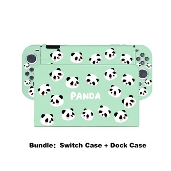 Kawaii Vijolično Panda Funda Nintendo Stikalo OLED Lupini Zaščitna torbica Mehka TPU Kritje JoyCon Krmilnik Igre Stanovanjska Oprema