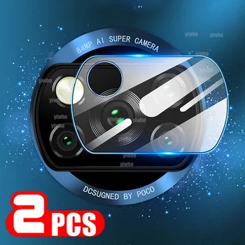 2Pcs Stekla Za Xiaomi Poco X3 NFC Kamera Strešna Stekla Zaslon Kamere za Varovanje sluha O Xiami Poco X3 Pro PocoX3 X3nfc F3 kaljeno Film