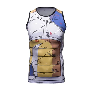 Z Goku Moški Telovnik 3D, Anime Risanke Natisnjeni Sina Image Tank zgornji deli oblačil za Moške Bodybuilding Priložnostne Udobno Vrh Razumeti Šport
