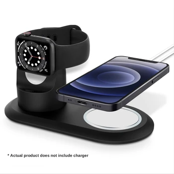 2 V 1 Watch Slušalke Silikonski Polnjenje Stojalo za Apple Gledati Serije 7 6 5 4 3 2 1 SE IWatch IPhone Airpods Polnilnik Dock Postajo