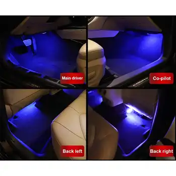 Avto Notranje Luči LED Dekorativna Vzdušje Talna Luč za Toyota Camry 2019 2020 2021 Neon Žice, Trakovi, Modra Okolja Lučka