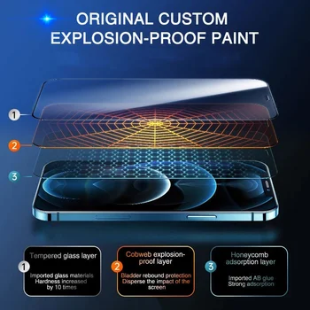 999D Kaljeno Steklo Polno Kritje Na Za iPhone 13 12 11 Pro Max Mini Zaščitnik Zaslon Za iPhone X XR XS MAX SE 2020 7 8 Plus