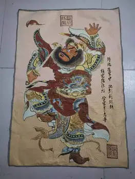Zhong kui exorcism slika visi, kot so posode budistični kip tangka vezenje, strojno vezene zlata, svile brocade slikarstvo