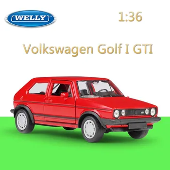 WELLY Diecast 1:36 Potegnite Nazaj Volkswagen Golf GTI Klasične Simulacije VW Model Avtomobila Zlitine Avto Kovinski Igrača Avto Za Otrok Darilo Zbirka